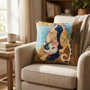 Golden Cats Décor Pillow Covers (set of 2)